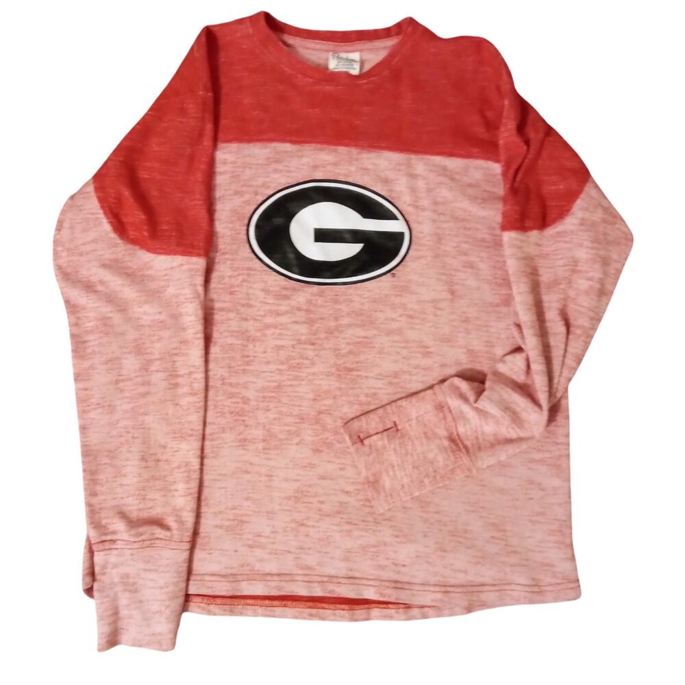 Pressbox Georgia Bulldogs Thermal Long Sleeve Tee Thumbholes Collegiate SZ S
